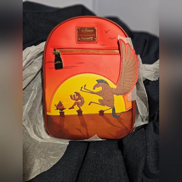 Loungefly Disney Hercules 25TH Anniversary Sunset Backpack and Wallet - Picture 2 of 10